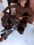 Long Sleeve Bodysuit "BASIC" - CHOCO
